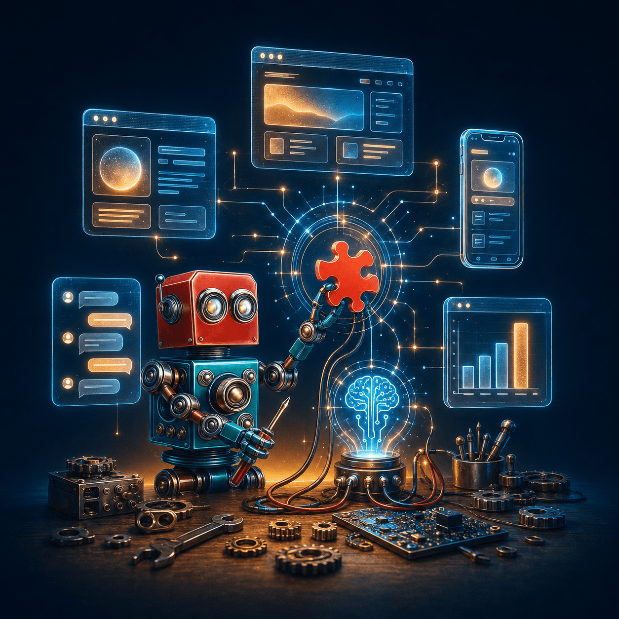 iBuildIT-roboten bygger hemsidor, appar, AI och chatt